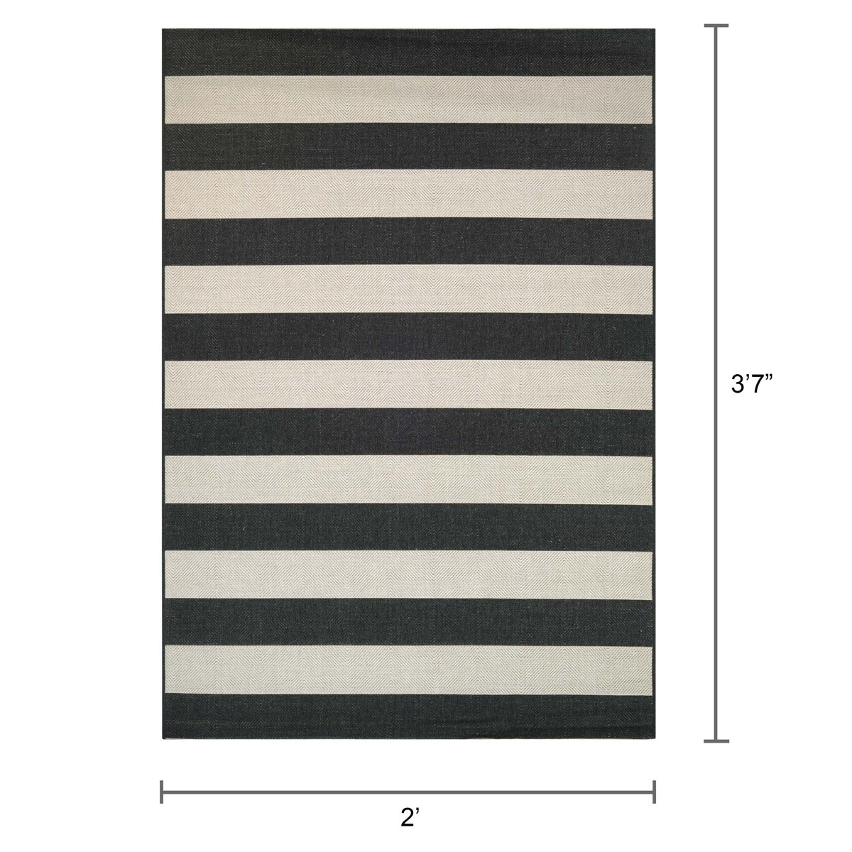 Breakwater Bay Papatya Striped Flatweave Indoor / Outdoor Area Rug in